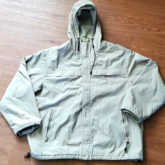 Eddie Bauer XL All Weather Lightweight Cozy Winter Tan Khaki Jacket - Picture 2 of 10